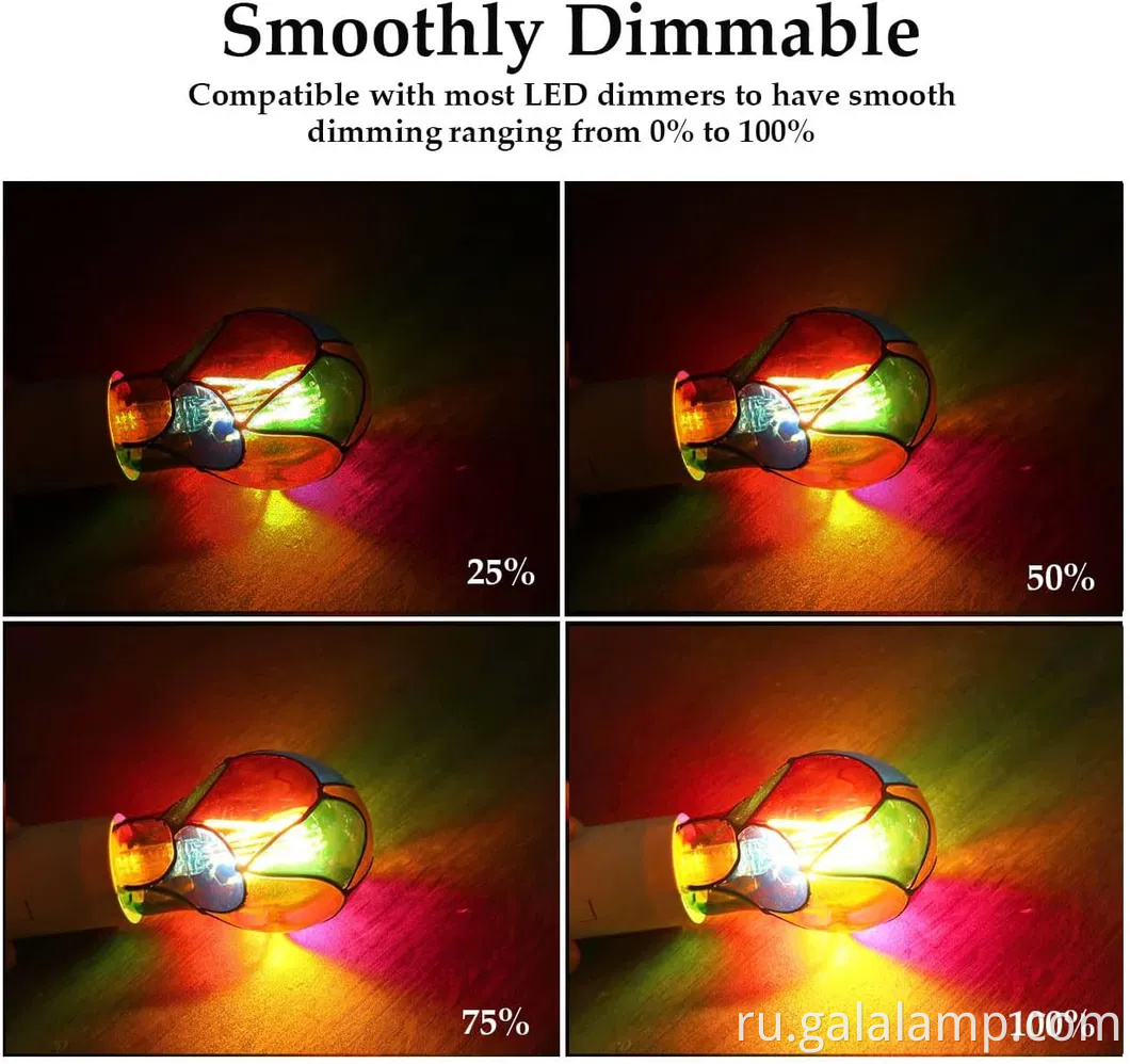 Dimmable Color Led Lack, E26 BASE PAINGED LIGHT для праздничной атмосферы